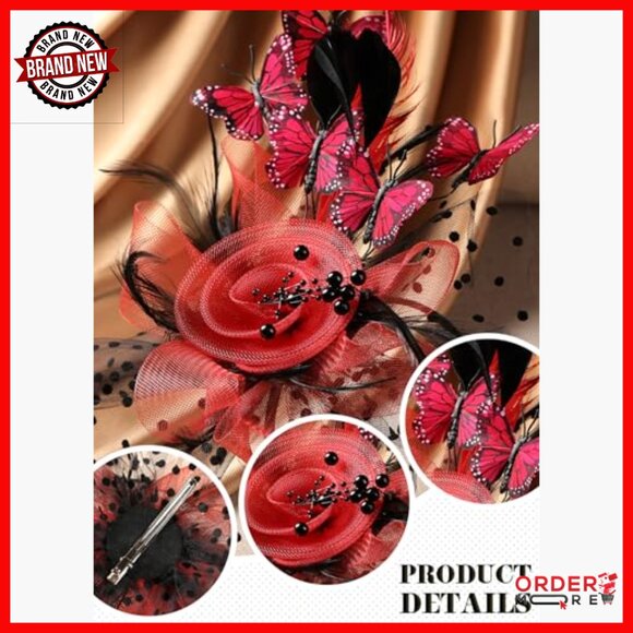 Adjustable Derby Fascinator Hat with Hair Clip for Special Occasions